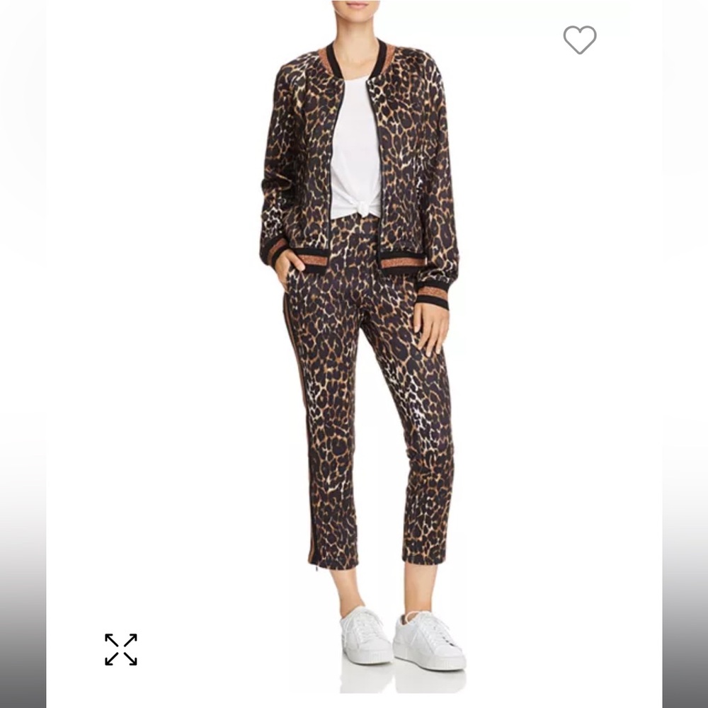 PAM & GELA leopard print track suit NWT size small jacket pants